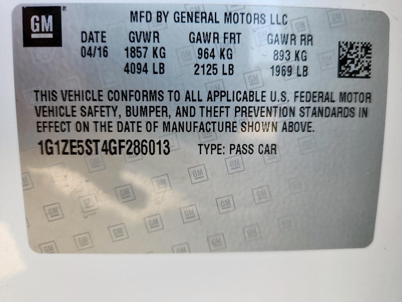 2016 CHEVROLET Malibu Limited