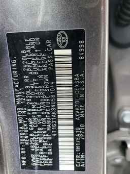 2022 TOYOTA CAMRY
