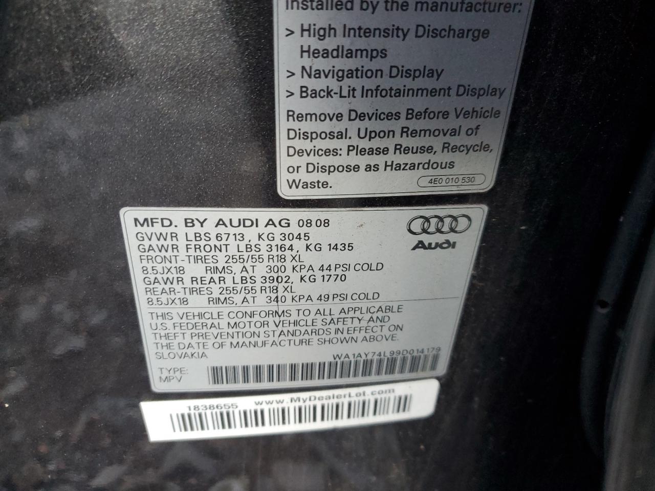 2009 AUDI Q7