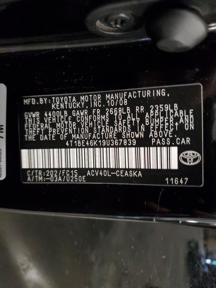 2009 TOYOTA CAMRY