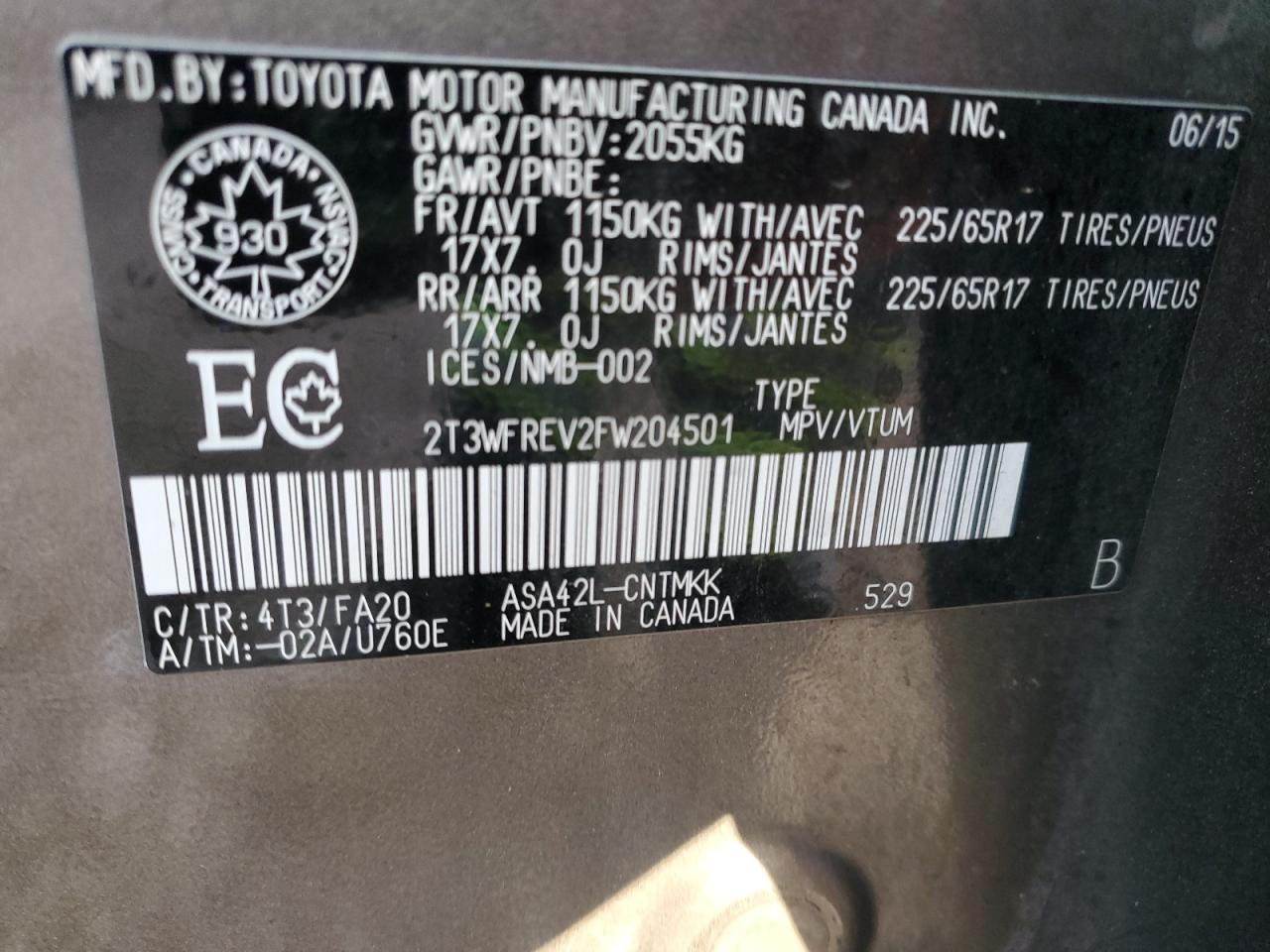2015 TOYOTA RAV4