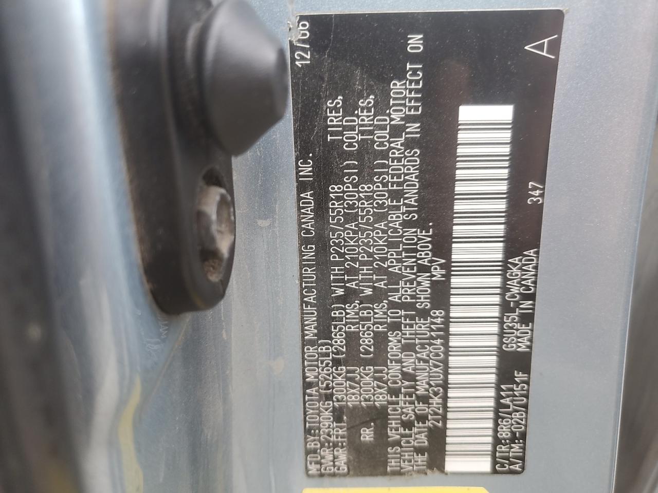 2007 LEXUS RX 350