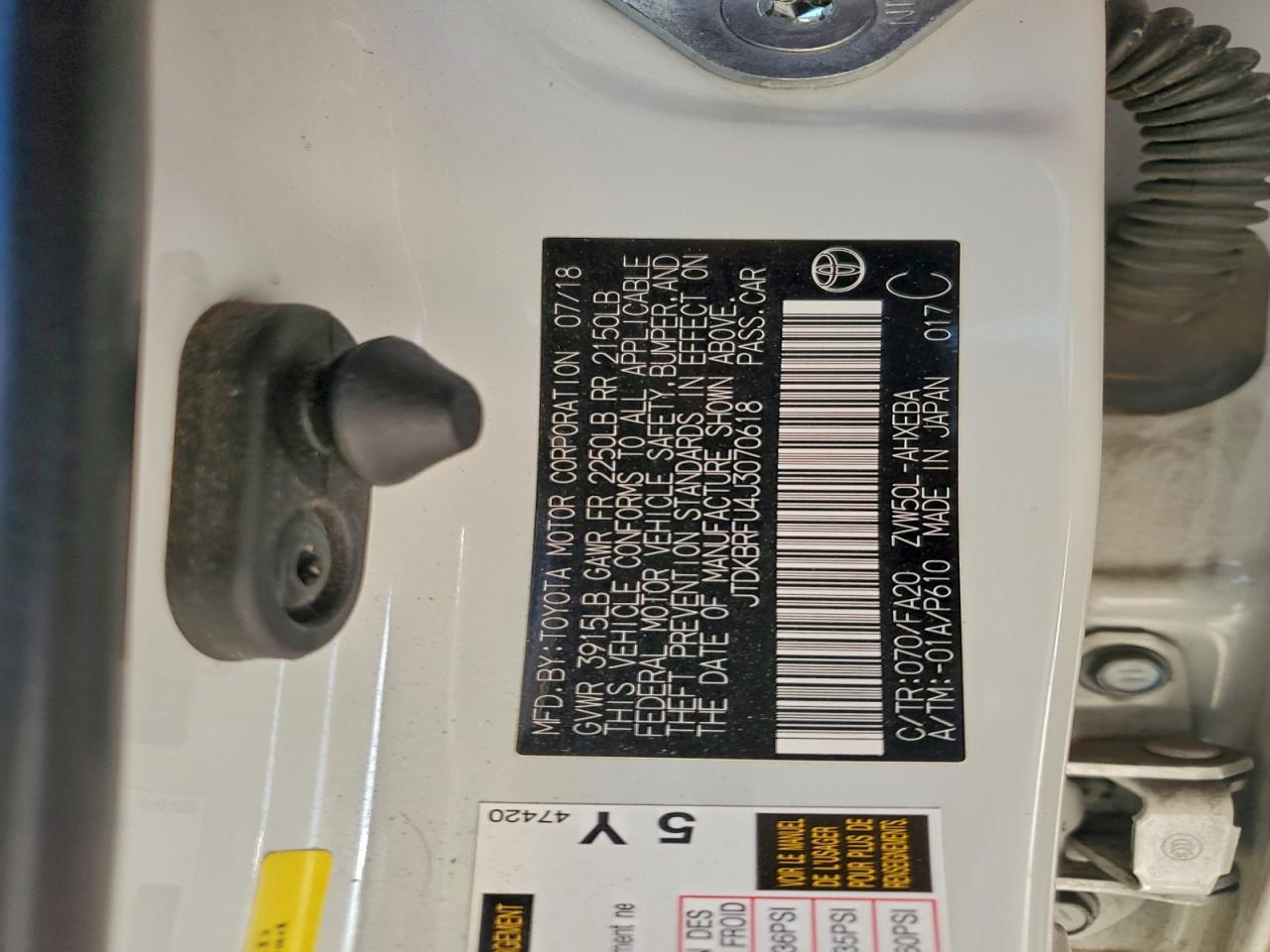 2018 TOYOTA PRIUS