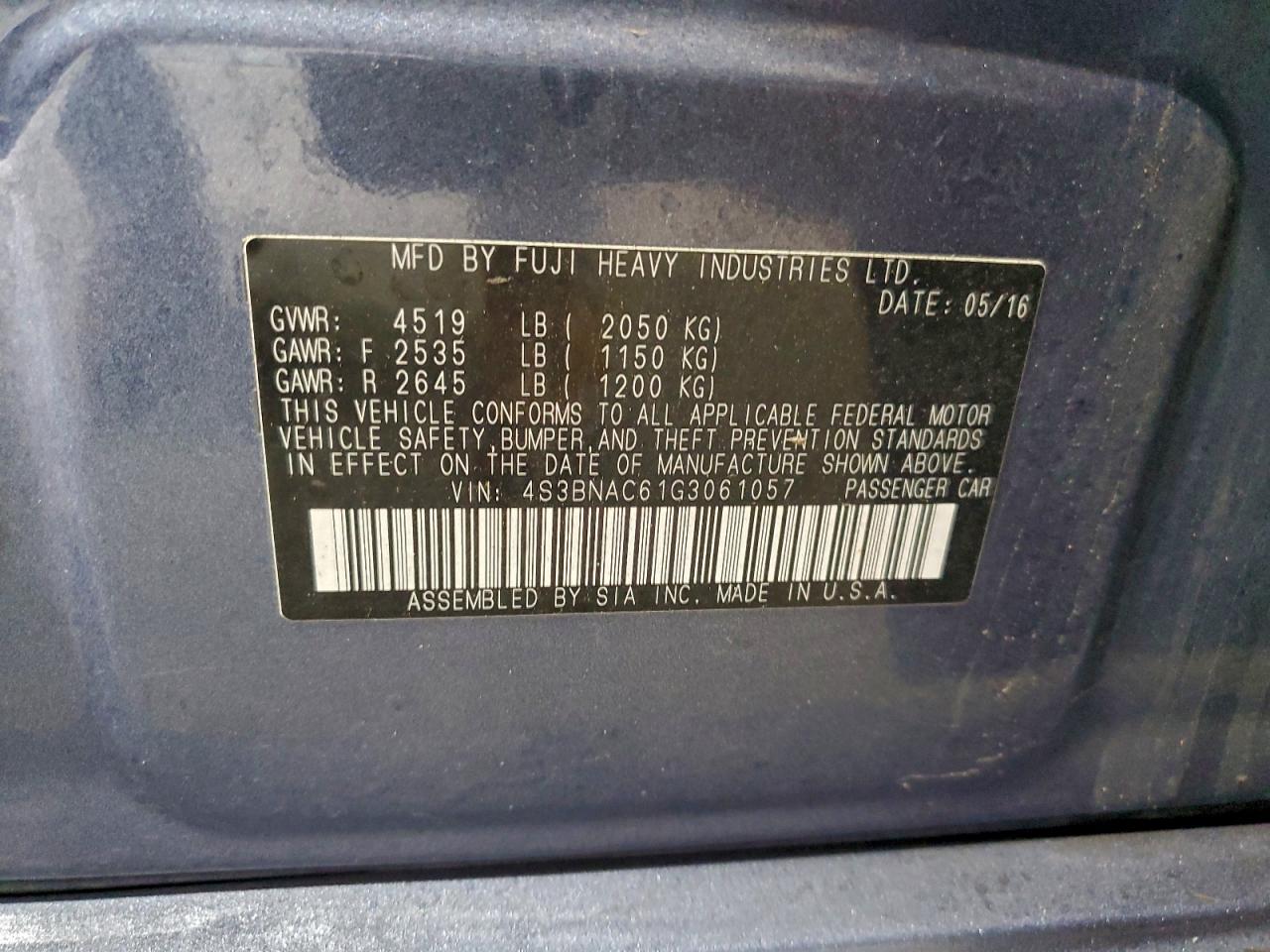 2016 SUBARU Legacy