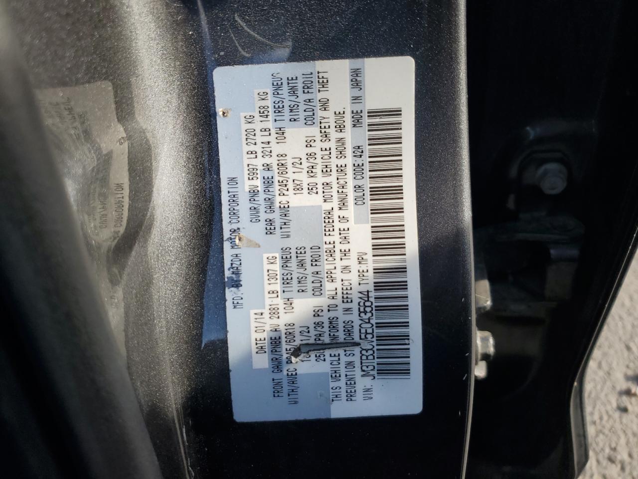 2014 MAZDA CX-9