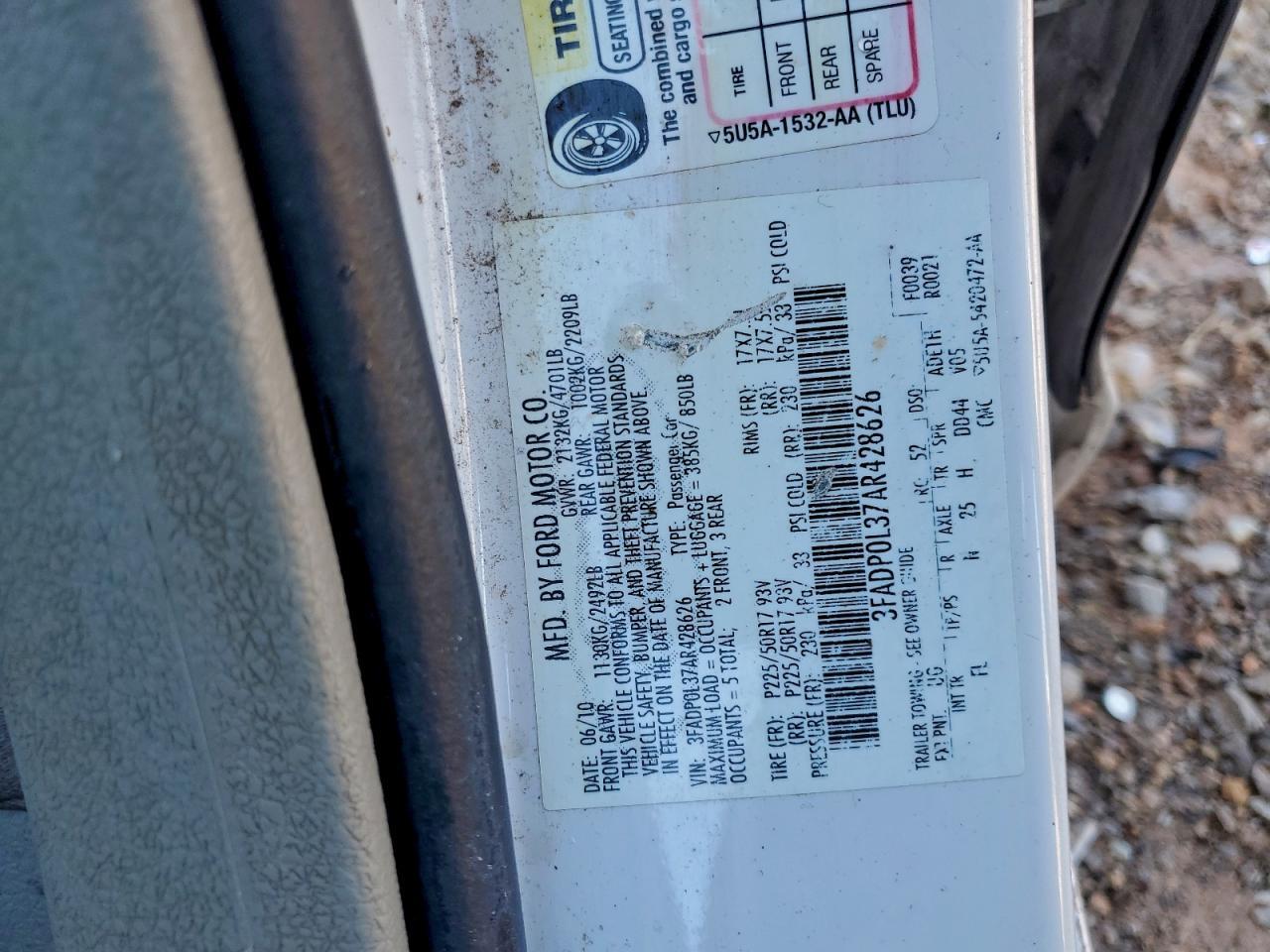 2010 FORD FUSION