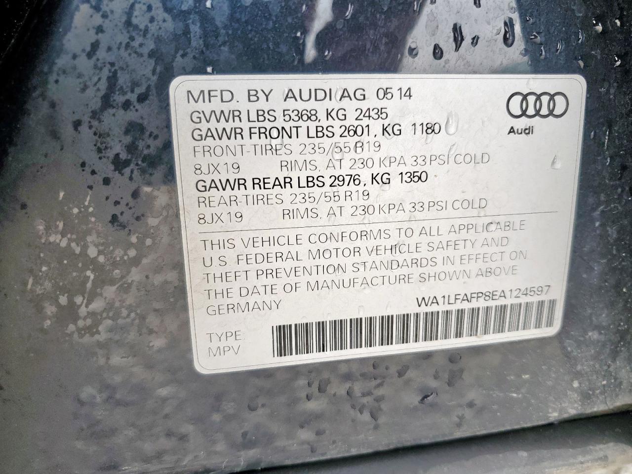 2014 AUDI Q5
