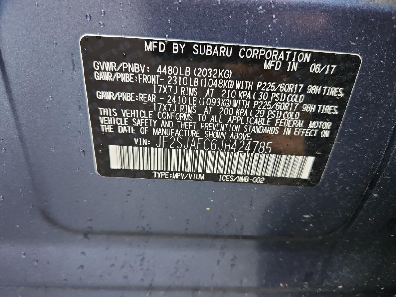 2018 SUBARU FORESTER