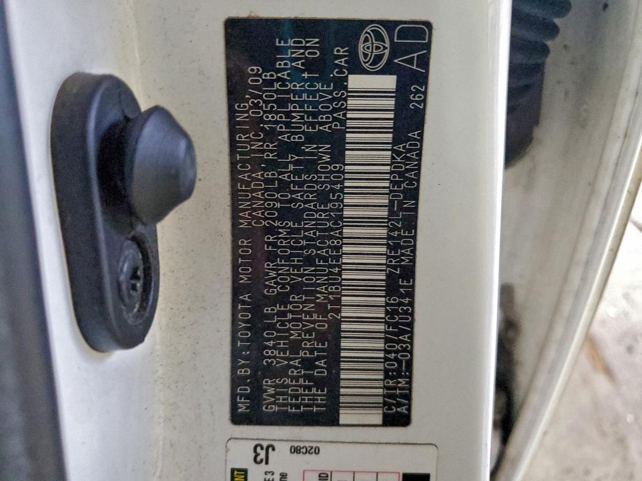 2010 TOYOTA COROLLA