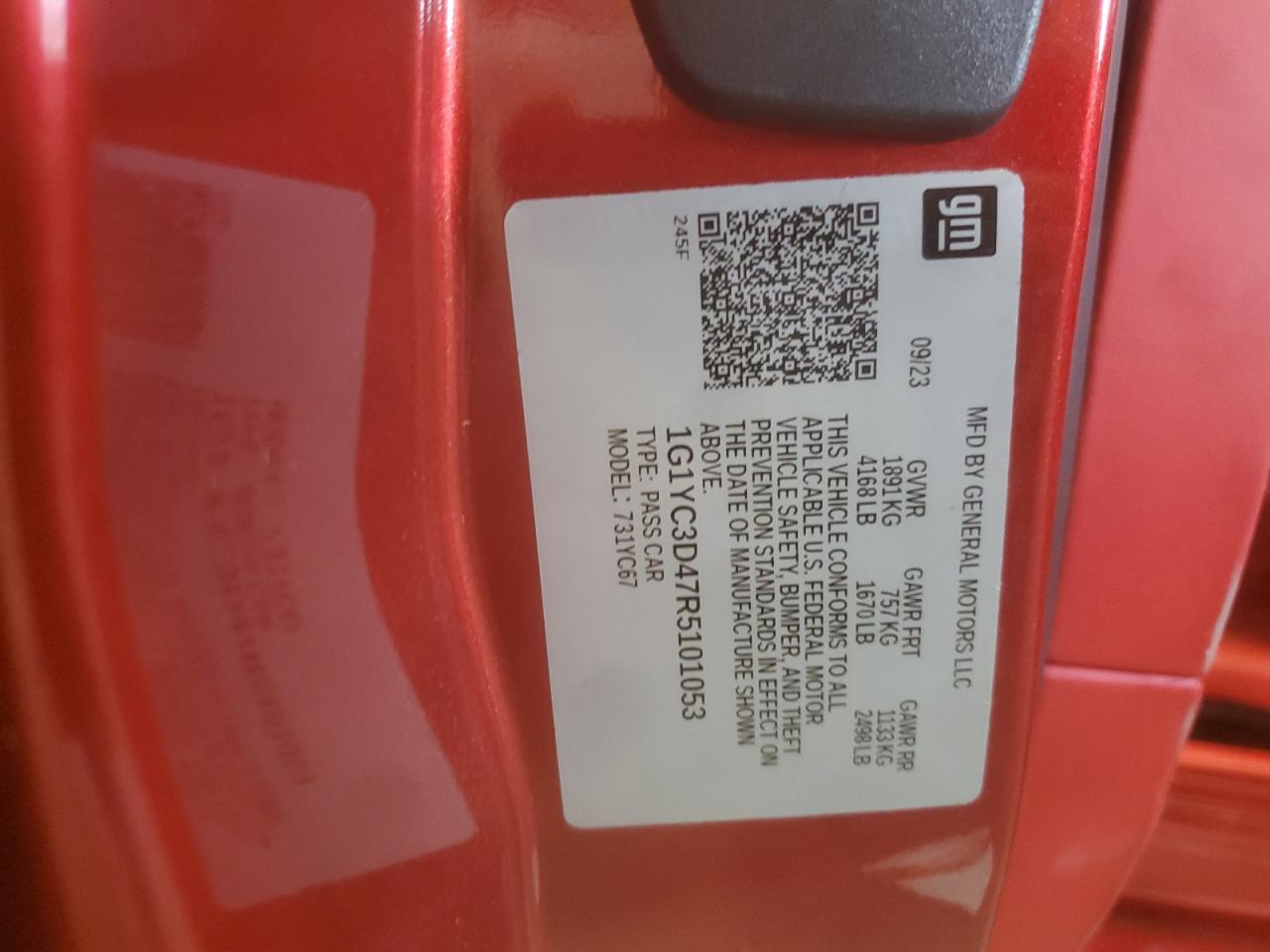 2024 CHEVROLET Corvette Stingray