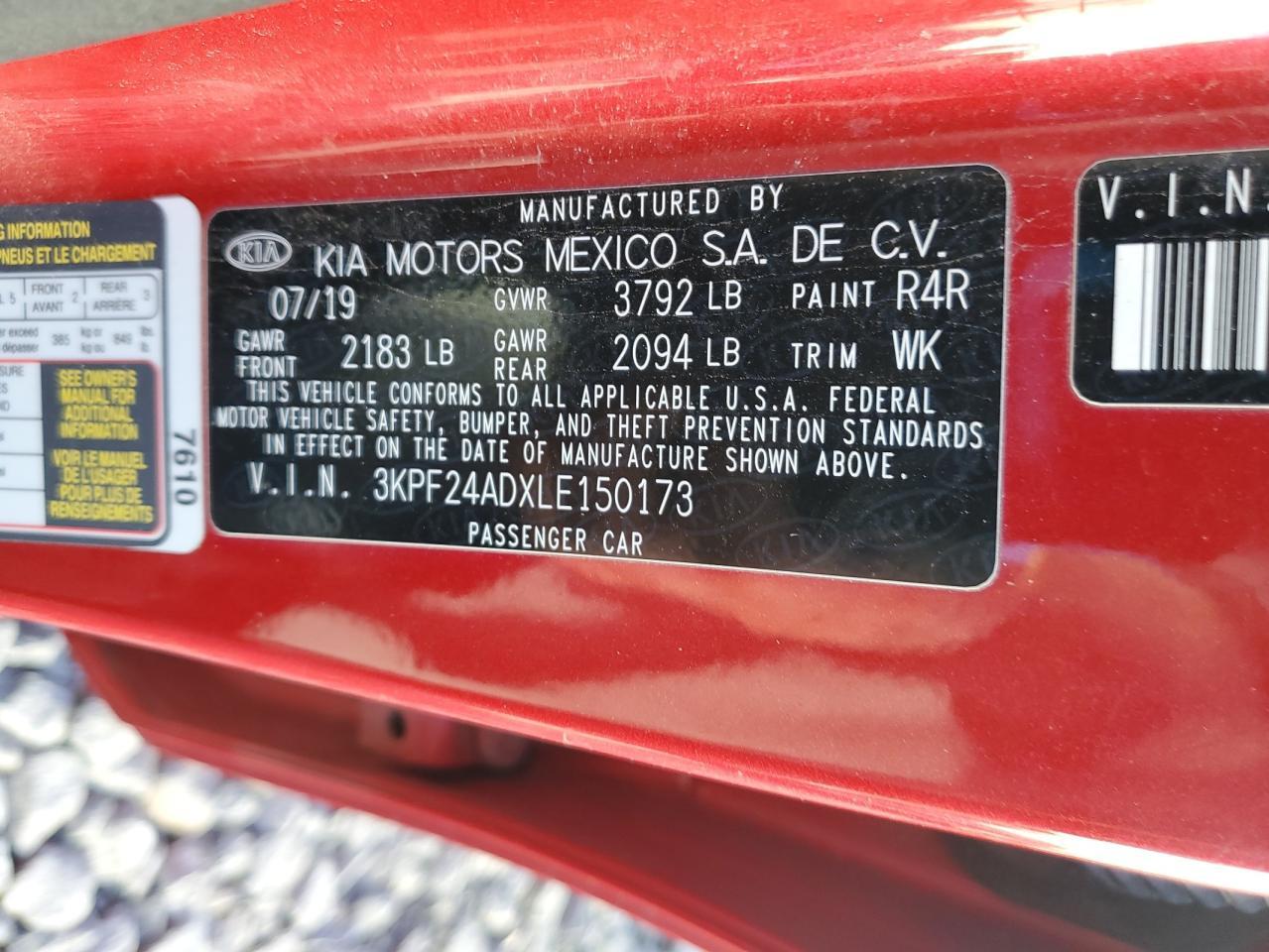 2020 KIA FORTE