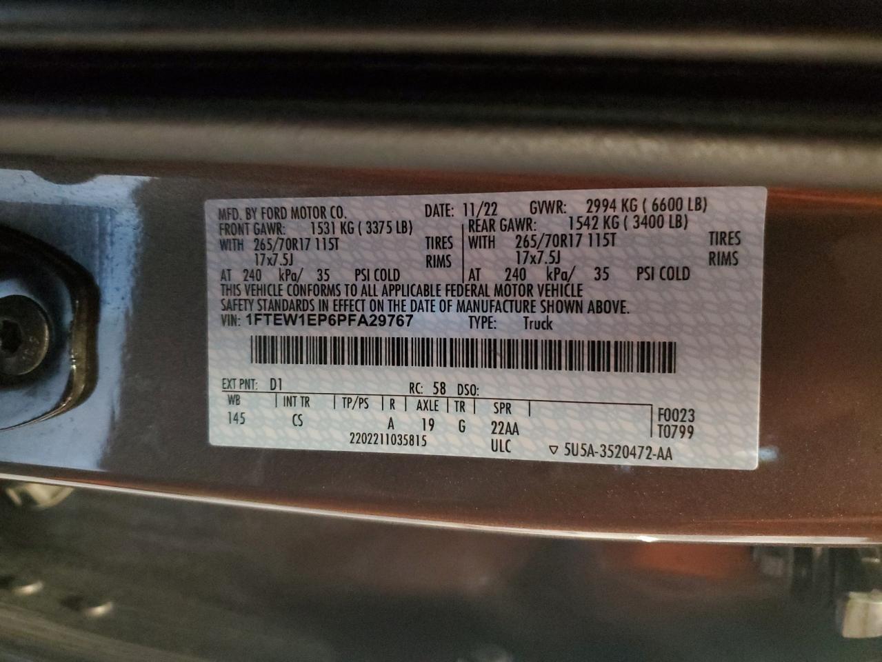 2023 FORD F-150
