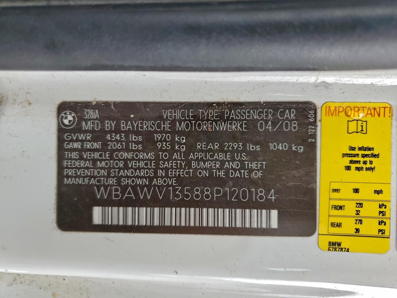 2008 BMW 3 SERIES
