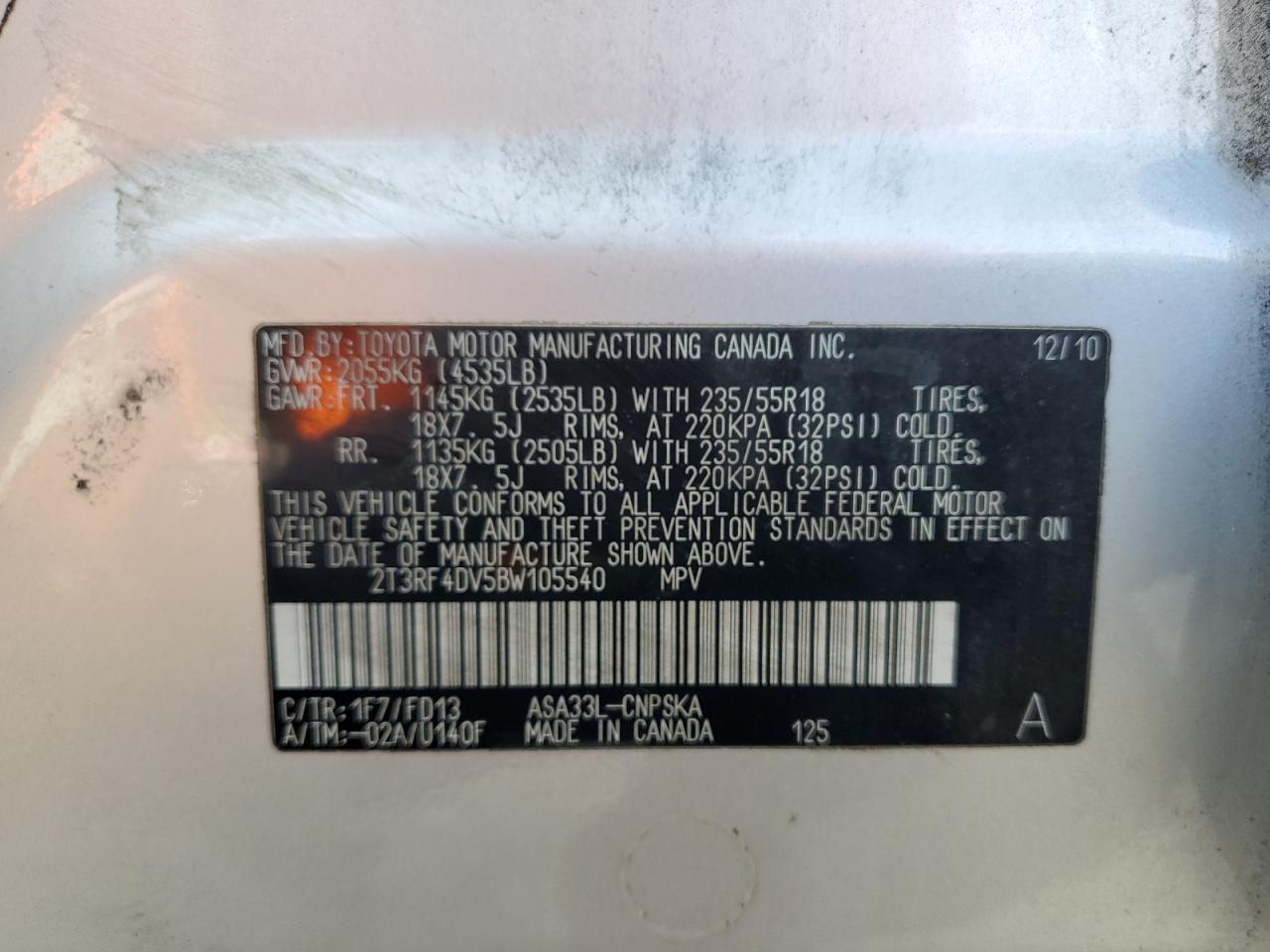 2011 TOYOTA RAV4