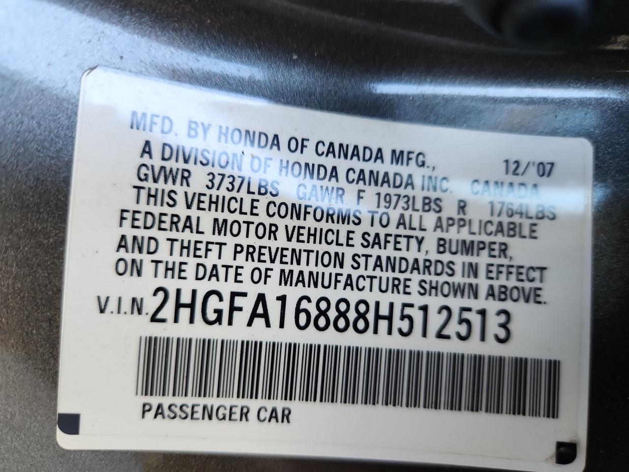 2008 HONDA CIVIC