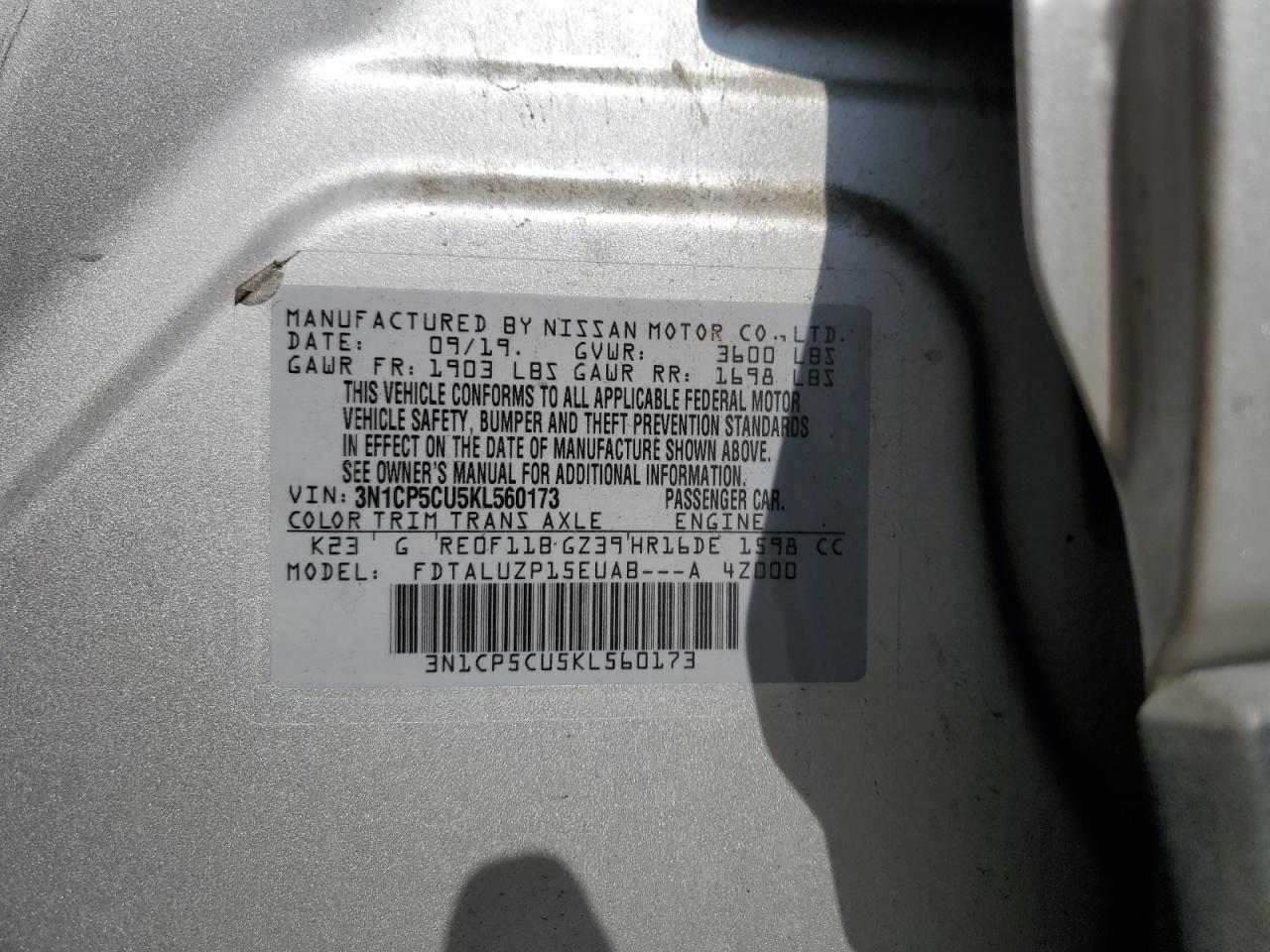 2019 NISSAN KICKS