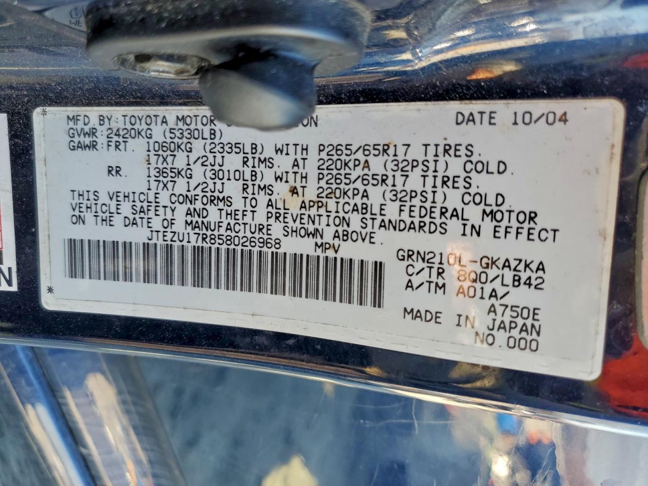 2005 TOYOTA 4Runner
