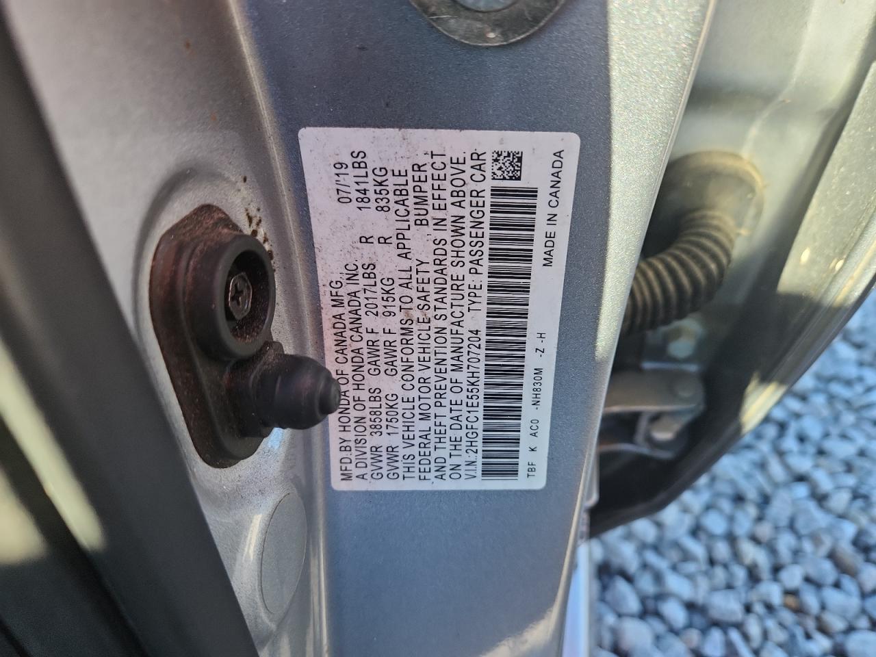 2019 HONDA CIVIC