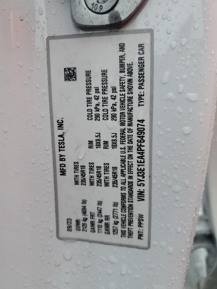 2023 TESLA MODEL 3