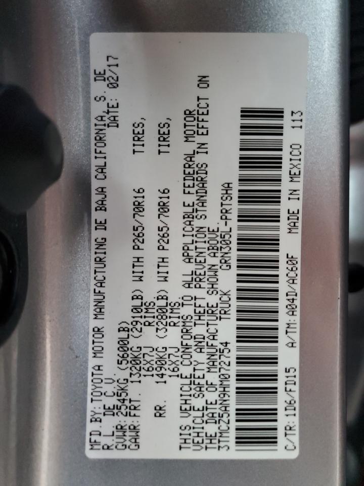 2017 TOYOTA TACOMA