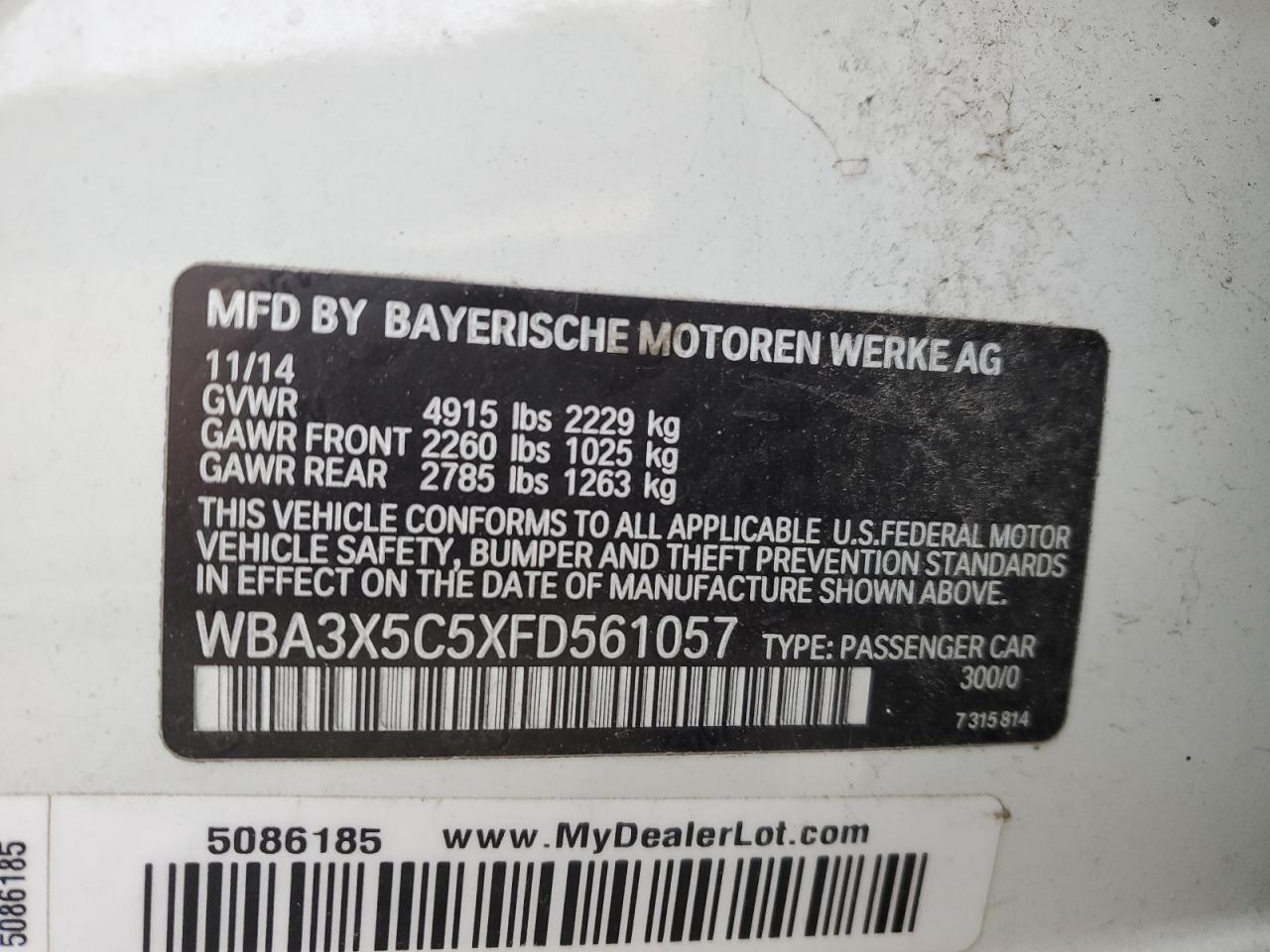 2015 BMW 3 SERIES
