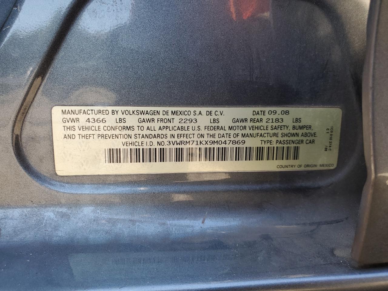 2009 VOLKSWAGEN JETTA