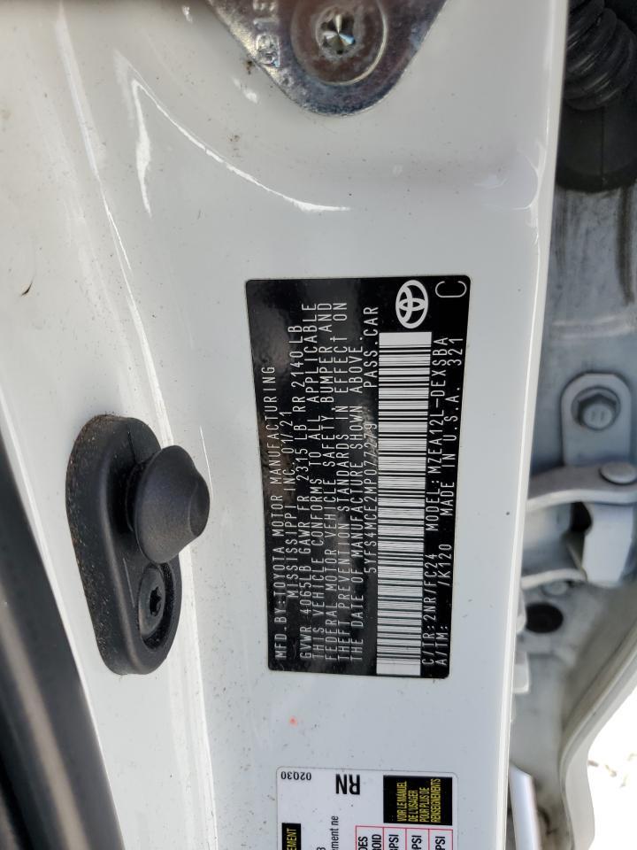 2021 TOYOTA COROLLA