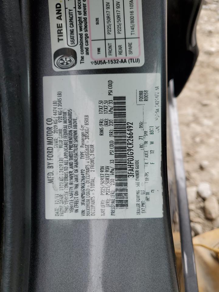 2012 FORD FUSION