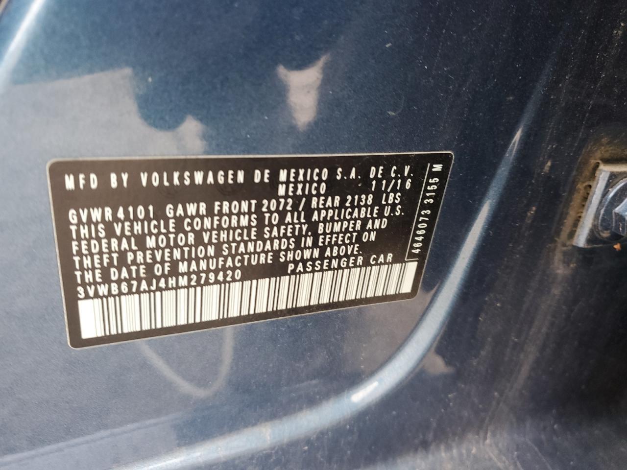 2017 VOLKSWAGEN JETTA