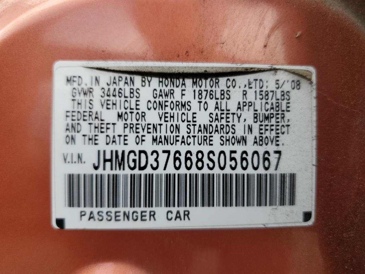 2008 HONDA FIT