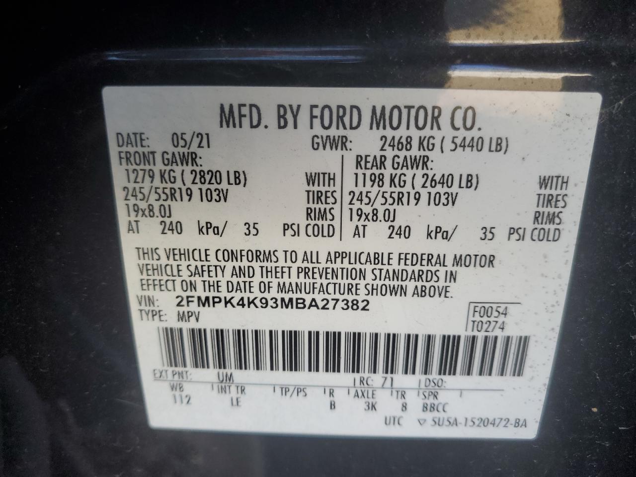 2021 FORD EDGE