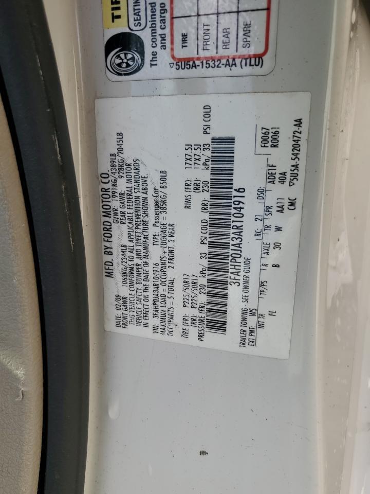 2010 FORD FUSION