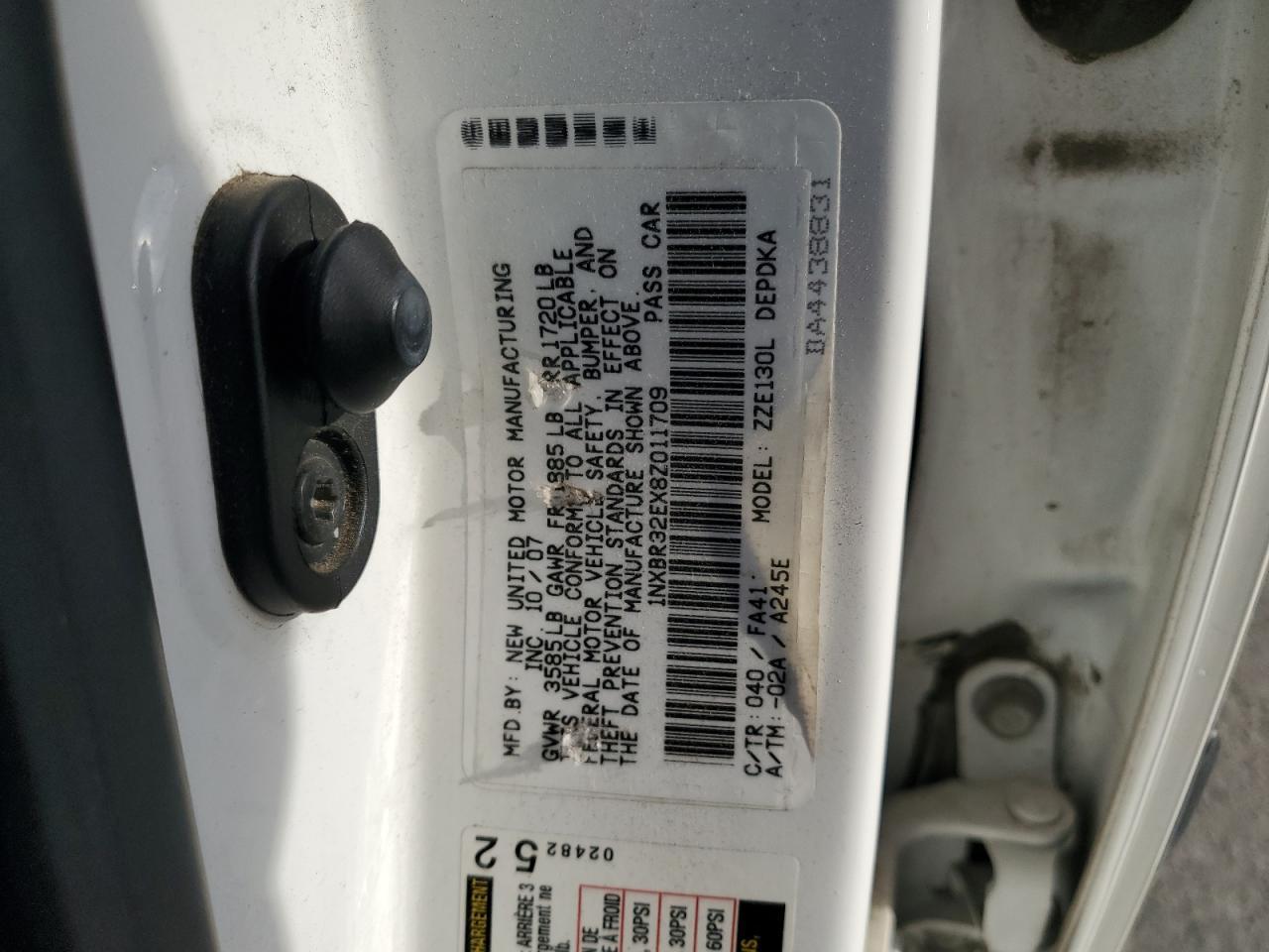2008 TOYOTA COROLLA