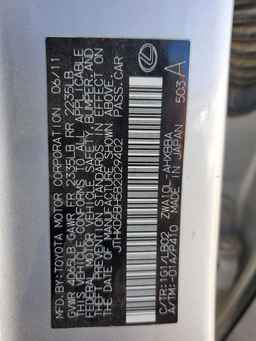 2011 LEXUS CT 200