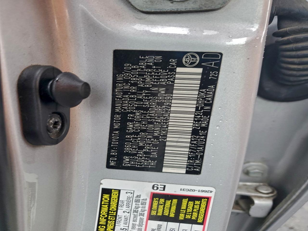 2010 TOYOTA COROLLA