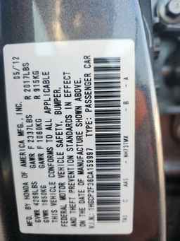 2012 HONDA ACCORD
