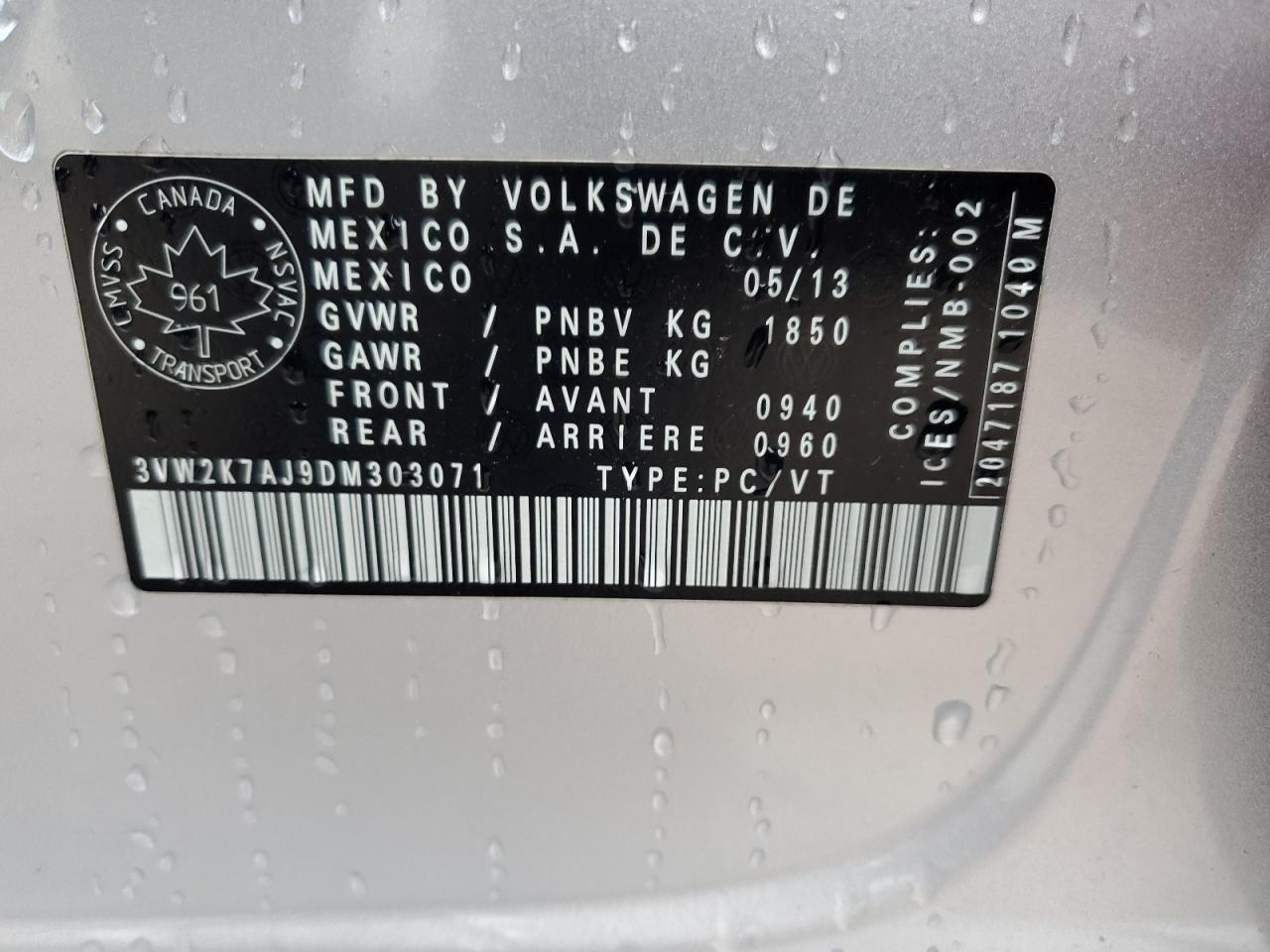 2013 VOLKSWAGEN JETTA