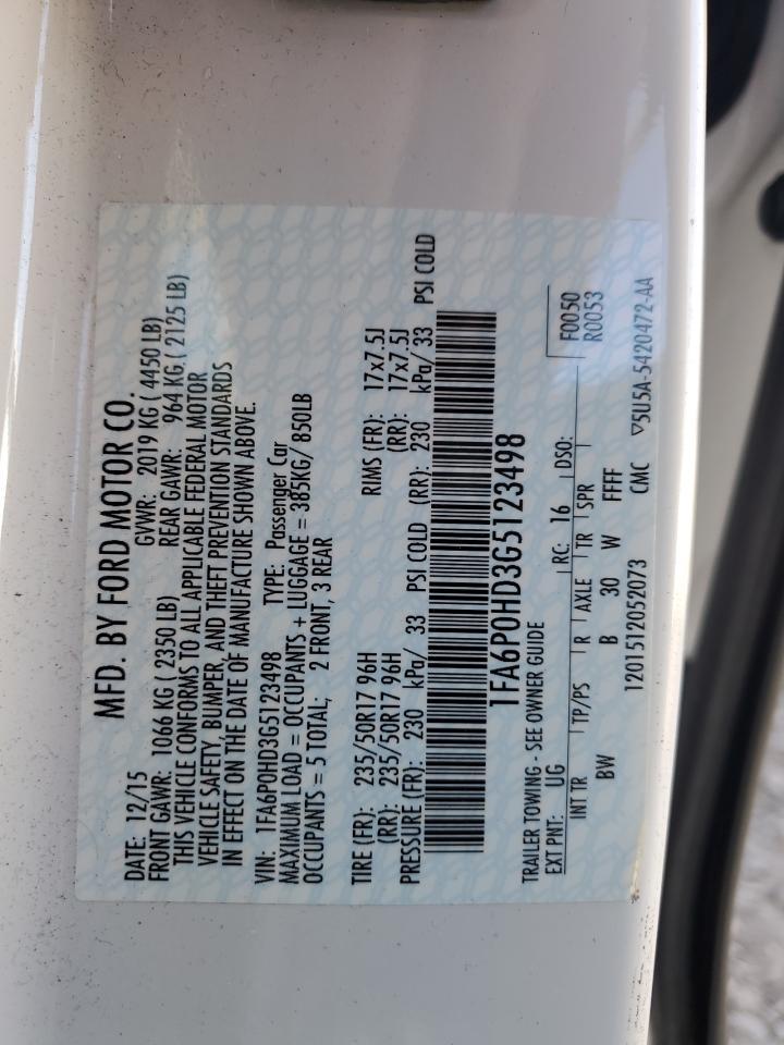 2016 FORD FUSION
