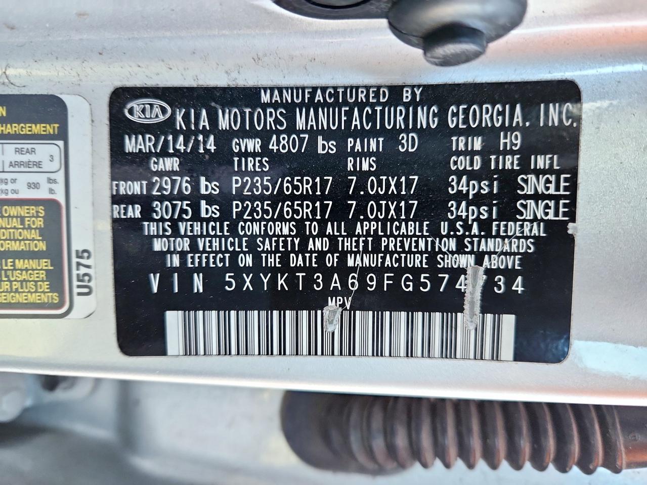 2015 KIA SORENTO