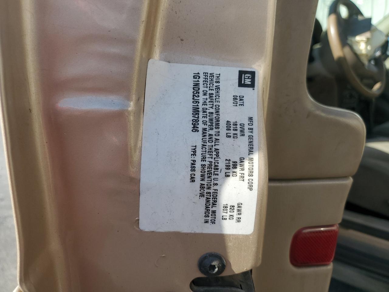 2001 CHEVROLET MALIBU