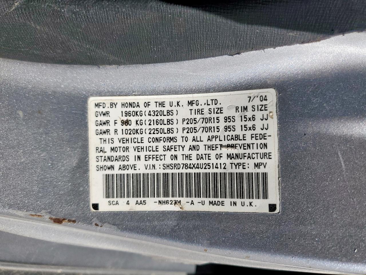 2004 HONDA CR-V