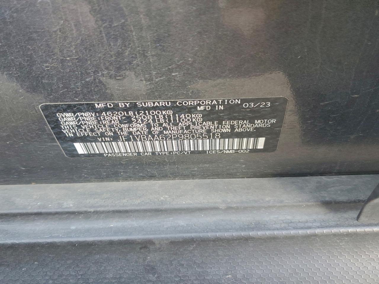 2023 SUBARU WRX