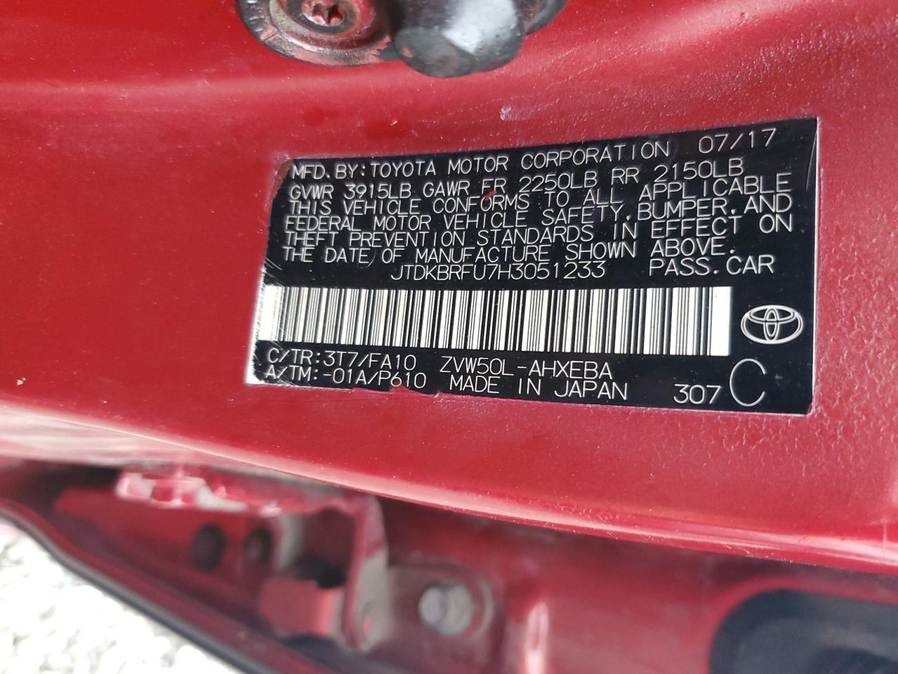 2017 TOYOTA PRIUS