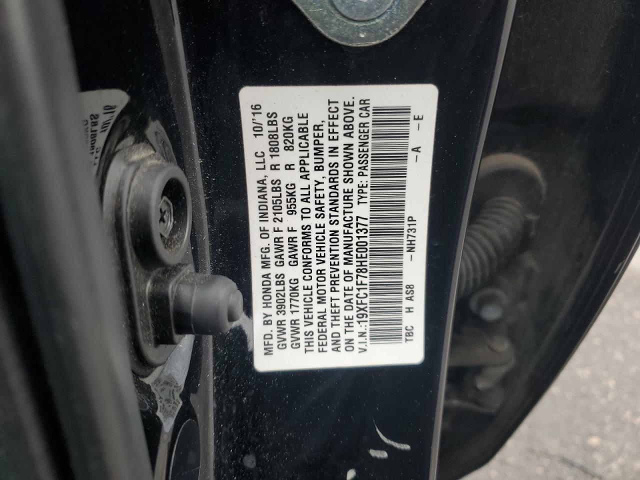 2017 HONDA CIVIC