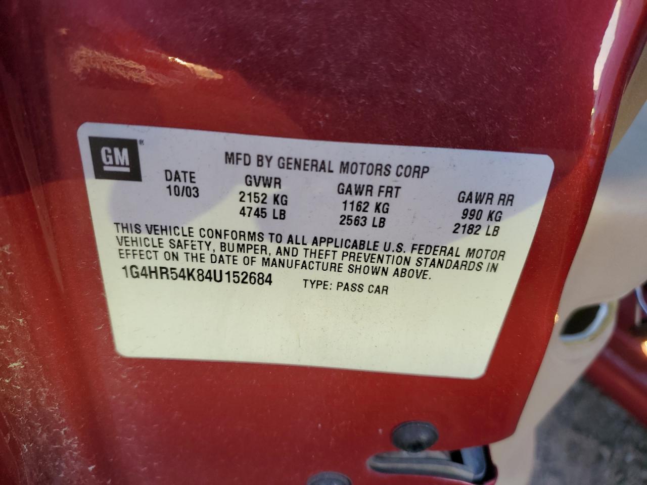 2004 BUICK Lesabre
