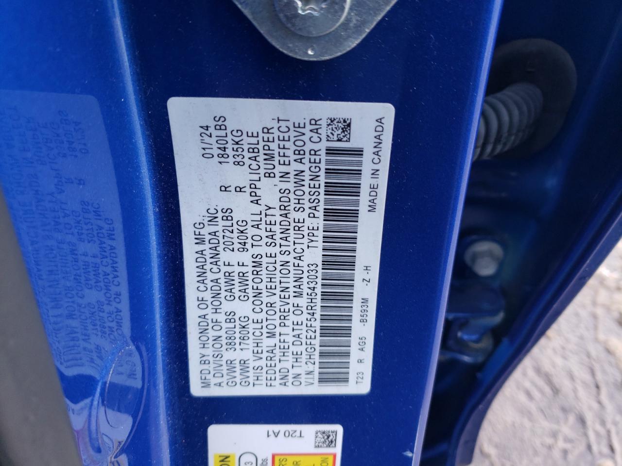2024 HONDA CIVIC