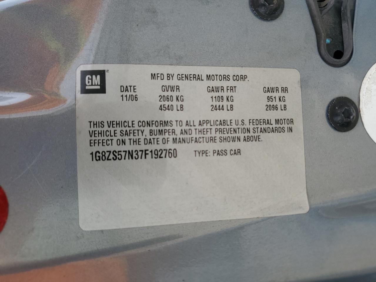 2007 SATURN Aura