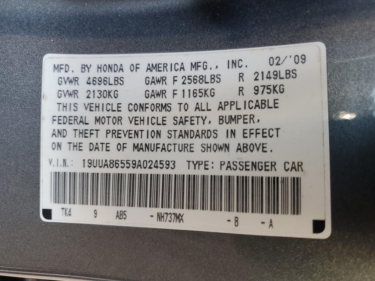 2009 ACURA TL