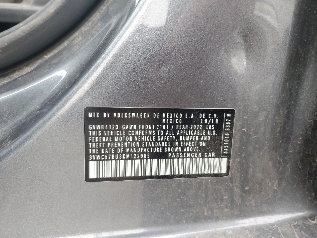 2019 VOLKSWAGEN JETTA