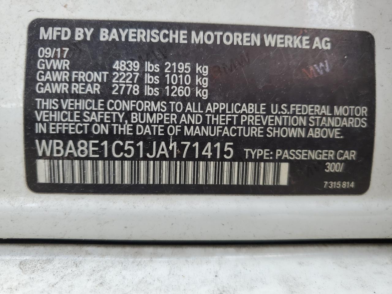 2018 BMW 3 SERIES